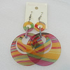 Acrylic Earrings, Flat Round 52mm, Sold by Group