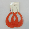 Acrylic Earrings, Teardrop 64x50mm, Sold by Group