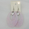 Acrylic Earrings, Flat Oval 60x40mm, Sold by Group