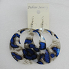 Acrylic Earrings, Flat Round 60mm, Sold by Group