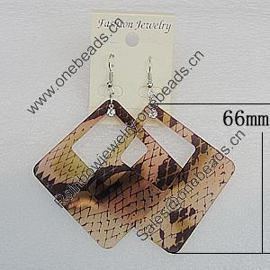 Acrylic Earrings, Diamond 66mm, Sold by Group