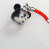 Mobile Decoration, Lampwork, Chain Length about:2.48-inch, Pendant about:20x31mm, Sold by Strand 