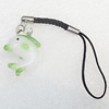 Mobile Decoration, Lampwork, Chain Length about:2.83-inch, Pendant about:18x27mm, Sold by Strand 