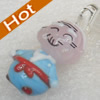 Handmade Lampwork Pendant, Man, 13x31mm, Hole:Approx 3mm, Sold by PC