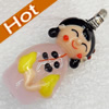 Handmade Lampwork Pendant, Woman, 13x35mm, Hole:Approx 3mm, Sold by PC
