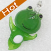 Handmade Lampwork Pendant, Frog, 20x32mm, Hole:Approx 3mm, Sold by PC