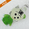 Handmade Lampwork Pendant, Tiger, 15x31mm, Hole:Approx 3mm, Sold by PC