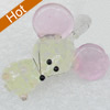 Handmade Lampwork Pendant, Mouse, 25x28mm, Hole:Approx 3mm, Sold by PC