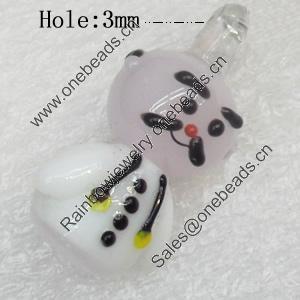 Handmade Lampwork Pendant, 15x28mm, Hole:Approx 3mm, Sold by PC