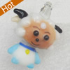 Handmade Lampwork Pendant, Sheep, 22x27mm, Hole:Approx 3mm, Sold by PC