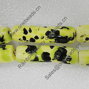 Ceramics Beads, Tube 41x11mm Hole:2mm, Sold by Bag