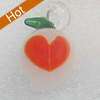 Handmade Lampwork Pendant, Peach, 14x24mm, Hole:Approx 4mm, Sold by PC