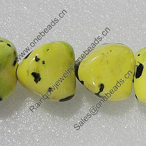 Ceramics Beads, Heart 20mm Hole:3.5mm, Sold by Bag