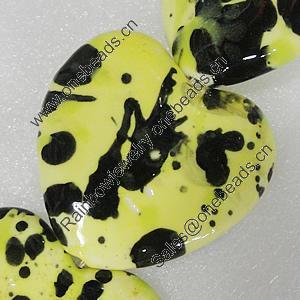 Ceramics Beads, Heart 48mm Hole:3.5mm, Sold by Bag