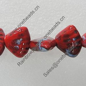 Ceramics Beads, Sector 23x17mm Hole:3mm, Sold by Bag