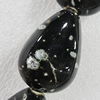 Ceramics Beads, Fluted Teardrop 39x29mm Hole:3.5mm, Sold by Bag