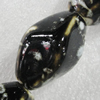 Ceramics Beads, Twist Oval 34x23mm Hole:4.5mm, Sold by Bag