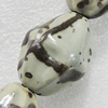Ceramics Beads, Faceted Bicone 35x28mm Hole:3.5mm, Sold by Bag