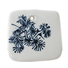 Ceramics Pendants, Square 34mm Hole:3.5mm, Sold by PC