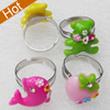 Iron Ring with Resin, Mix color & Mix style, 20mm, Ring:18mm inner diameter, Sold by Box