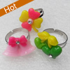 Iron Ring with Resin, Mix color & Mix style, 19-22mm, Ring:18mm inner diameter, Sold by Box