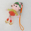 Mobile Decoration, Fimo Multicolor, Length: about 4.92-inch, Pendant:about 25mm wide, Sold by PC