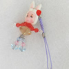 Mobile Decoration, Fimo Multicolor, Length: about 4.72-inch, Pendant:about 15mm wide, Sold by PC