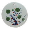 Ceramics Beads, Flat Round 50mm Hole:3.5mm, Sold by PC