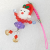 Mobile Decoration, Fimo Multicolor, Length: about 4.92-inch, Pendant:about 17mm wide, Sold by PC