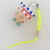 Mobile Decoration, Lampwork, Length about:4.33-inch, Pendant:about:20mm wide, Sold by PC 