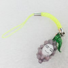 Mobile Decoration, Lampwork, Length about:3.93-inch, Pendant:about:15mm wide, Sold by PC 