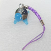 Mobile Decoration, Lampwork, Length about:3.74-inch, Pendant:about:17mm wide, Sold by PC 