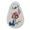 Ceramics Pendants, 42x28mm Hole:3.5mm, Sold by PC