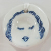 Ceramics Pendants, Flat Round 33mm Hole:3.5mm, Sold by PC