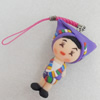 Mobile Decoration, Fimo Multicolor, Length: about 4.72-inch, Pendant:about 35mm wide, Sold by PC
