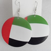 Wooden Earring, Flat Round, 50x70mm, Sold by Dozen