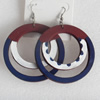 Wooden Earring, 60x80mm, Sold by Dozen