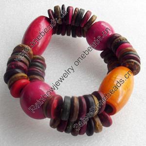 Coconut Shell Bracelet, width about:25mm, Length:Approx 8.26-inch, Sold by Dozen