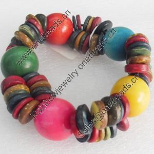 Coconut Shell Bracelet, width about:22mm, Length:Approx 7.5-inch, Sold by Dozen