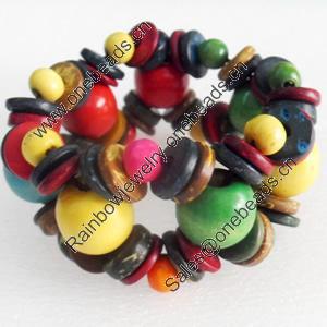 Coconut Shell Bracelet, width about:33mm, Length:Approx 7.5-inch, Sold by Dozen