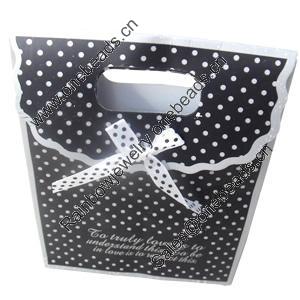 Gift Shopping Bag, Material:Paper, Size: about 19cm wide, 27cm high, 9cm bottom wide, Sold by Box