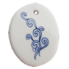 Ceramics Pendants, 41x32mm Hole:3.5mm, Sold by PC