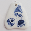 Ceramics Pendants, 49x43mm Hole:3.5mm, Sold by PC