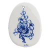 Ceramics Pendants, Nugget 60x43mm Hole:3.5mm, Sold by PC