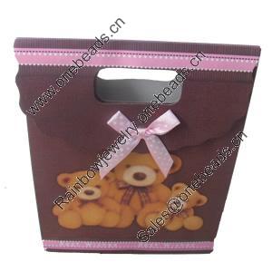 Gift Shopping Bag, Material:Paper, Size: about 19cm wide, 27cm high, 9cm bottom wide, Sold by Box