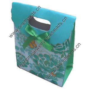 Gift Shopping Bag, Material:Paper, Size: about 12.5cm wide, 16.5cm high, 6cm bottom wide, Sold by Box