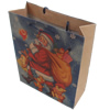 Gift Shopping Bag, Material:Kraft Paper, Size: about 31cm wide, 42cm high, 10cm bottom wide, Sold by Box