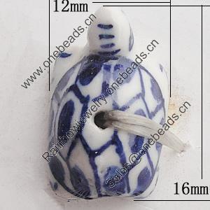 Ceramics Beads, Tortoise 12x16mm Hole:2mm, Sold by Bag