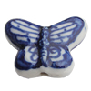 Ceramics Beads, Butterfly 24x19mm Hole:2mm, Sold by Bag