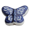 Ceramics Beads, Butterfly 24x19mm Hole:2mm, Sold by Bag